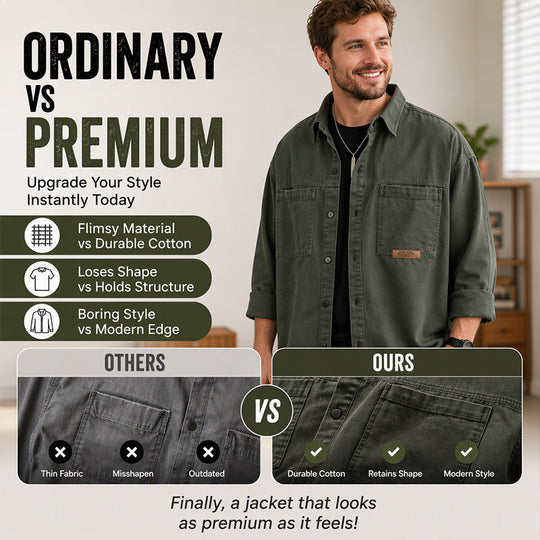 ⌛Limited-Time Offer🛍️Men's Long Sleeve Loose-Fit Utility Shirt