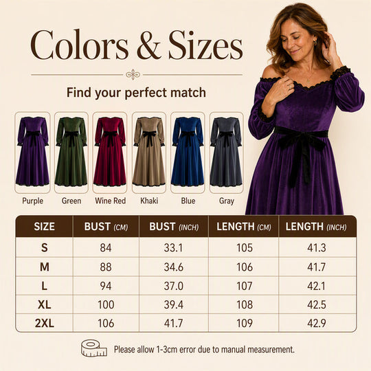 Women's Off-Shoulder Velvet Midi Dress