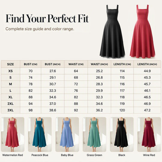 Women's Sleeveless Square Neck Dress with Back Tie