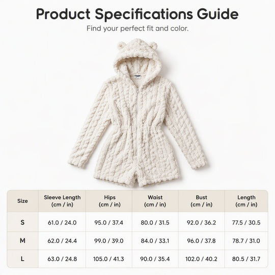 👖 LIMITED-TIME 50% OFF! ✨Women’s Plush Hooded Long Sleeve Romper