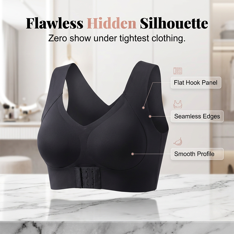 Seamless Posture Corrector Front Closure Bra