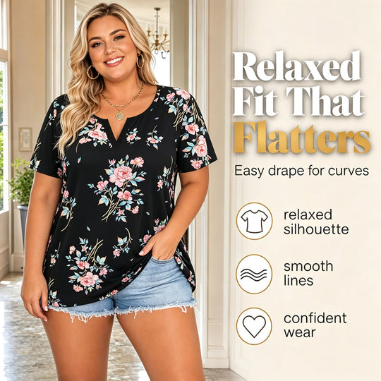 ⌛Limited-Time Offer-Women's Casual V-Neck Short Sleeve T-Shirt