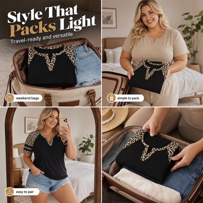 ⌛Limited-Time Offer-Women's Casual V-Neck Short Sleeve T-Shirt