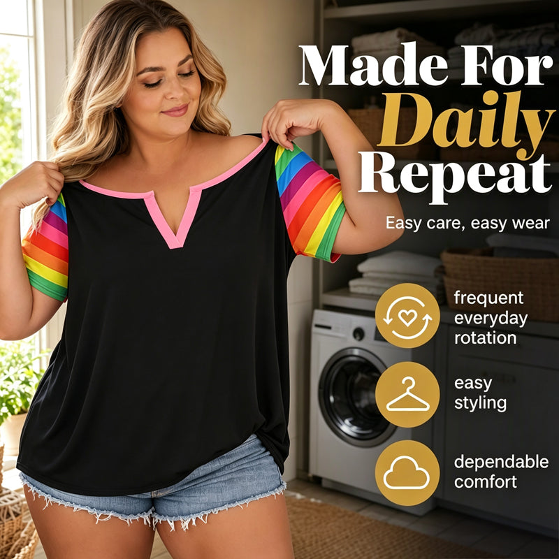 ⌛Limited-Time Offer-Women's Casual V-Neck Short Sleeve T-Shirt