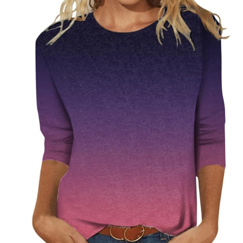 ⌛Limited-Time Offer-Women's Fashion Printed Crew Neck T-Shirt