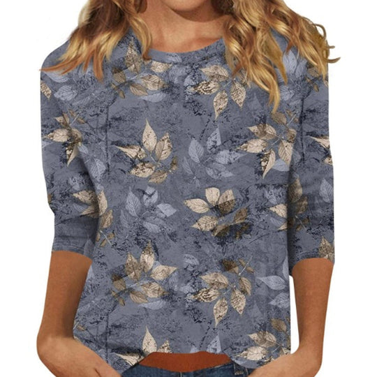 ⌛Limited-Time Offer-Women's Fashion Printed Crew Neck T-Shirt