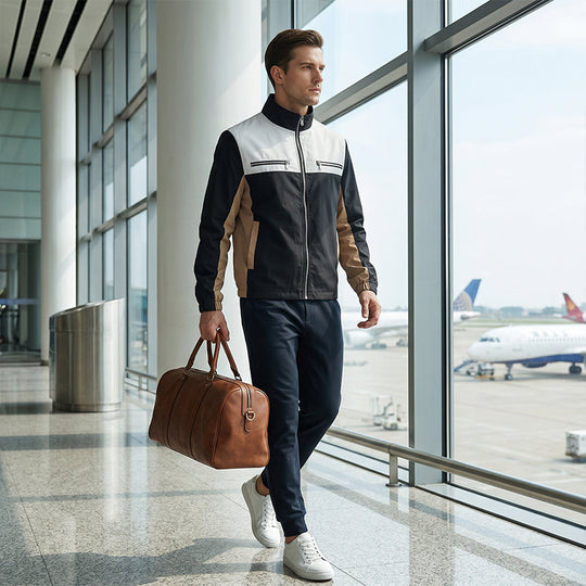 ⏰Last Day Sale 50% Off💃Men's Color Block Stand Collar Jacket