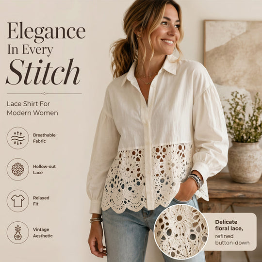 Women's Elegant Hollow-Out Shirt