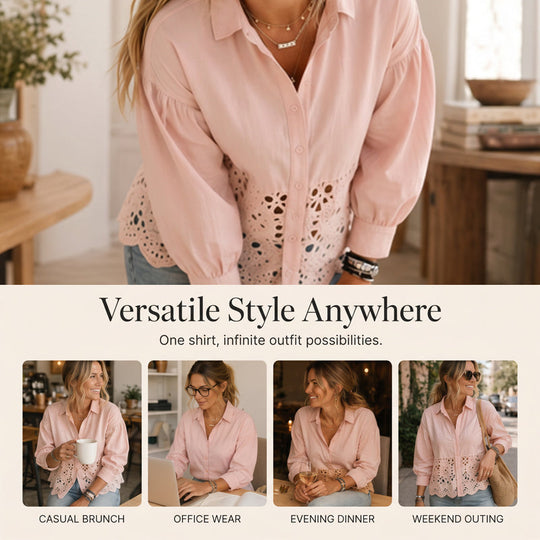 Women's Elegant Hollow-Out Shirt