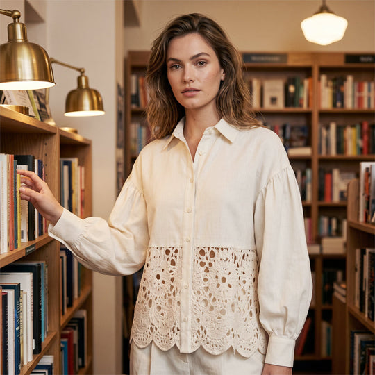 Women's Elegant Hollow-Out Shirt