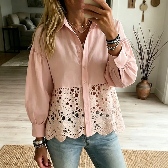 Women's Elegant Hollow-Out Shirt