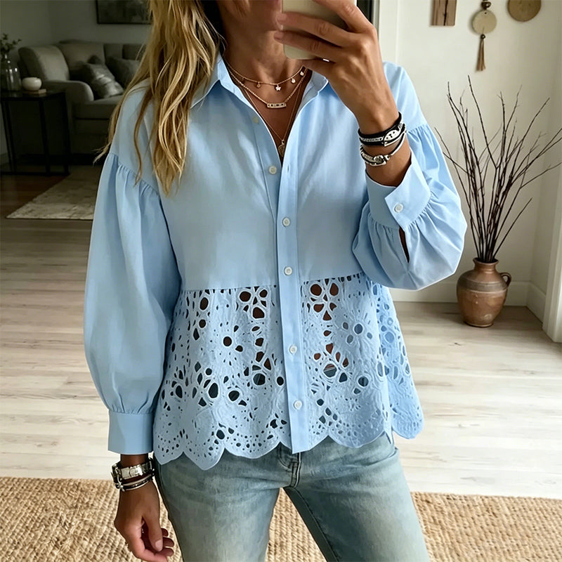 Women's Elegant Hollow-Out Shirt