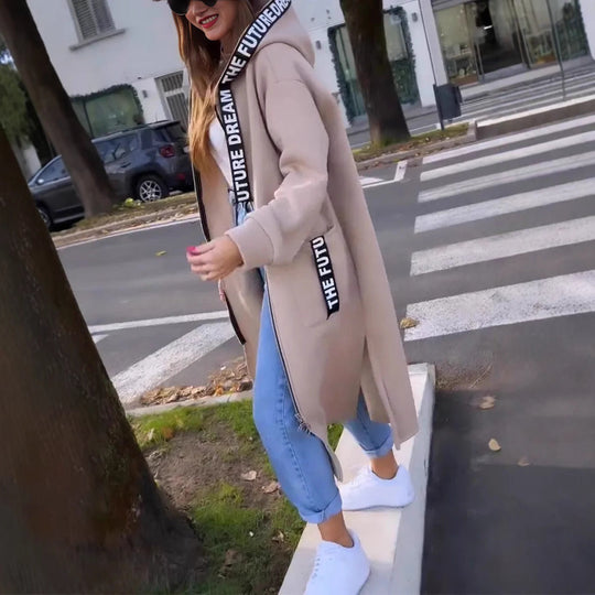 ⌛Limited-Time Offer🧥New This Season - Long Zipper Hoodie with Pockets - Versatile, Warm, and Comfortable