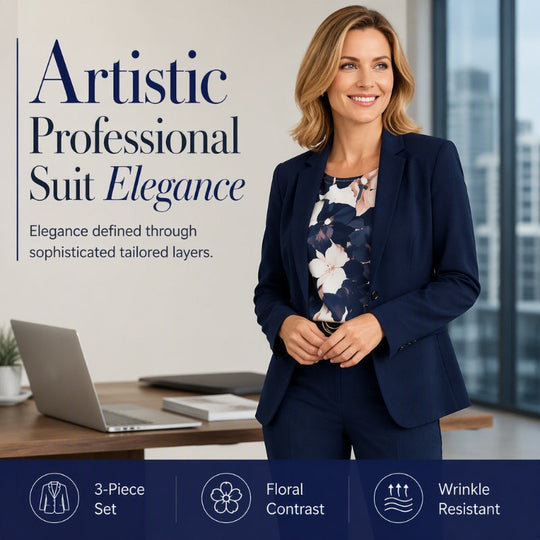 Bestseller🏆👔 Executive 3-Piece Suit – Timeless Silhouette & Effortless Polish for Every Occasion