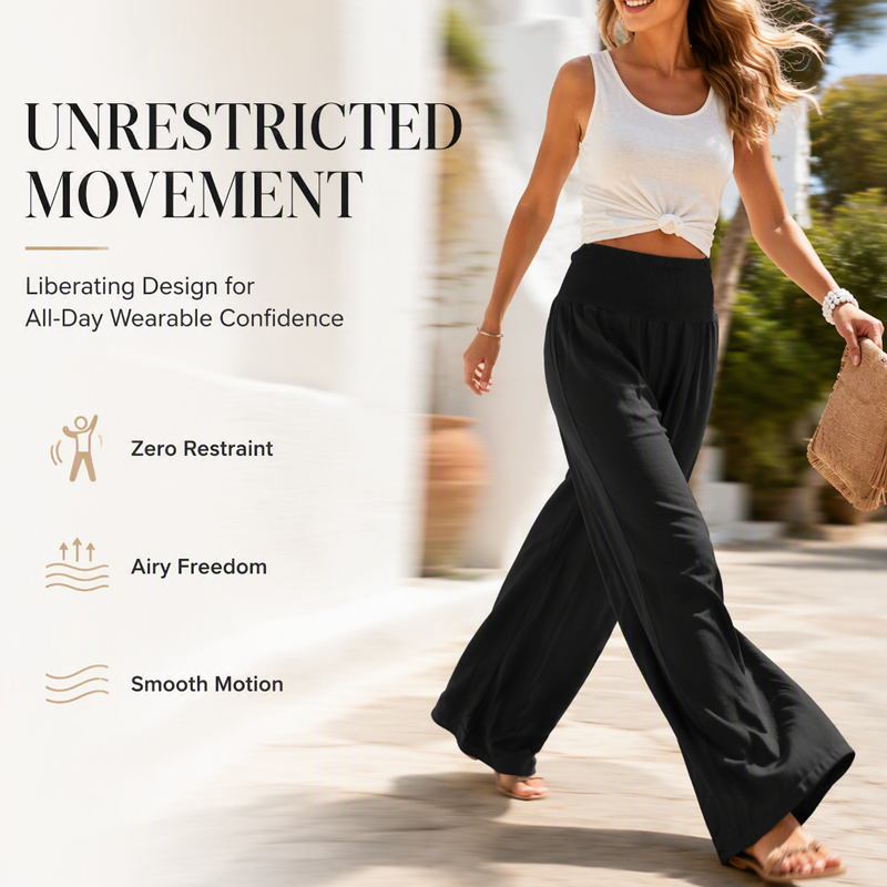 ✨New Arrival🍂Women's Elegant Flowy Palazzo Pants – High-Waisted Comfort & Effortless Style