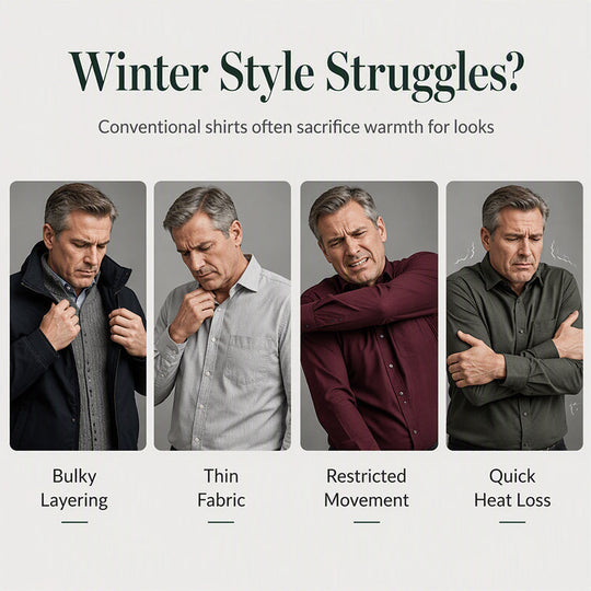 👕Men's False Two-Piece Long Sleeve Top – Smart Casual Two-Piece Look Without The Fuss