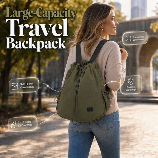 ⏰Last Day Sale 50% Off💃Women's Large Capacity Drawstring Tote Backpack