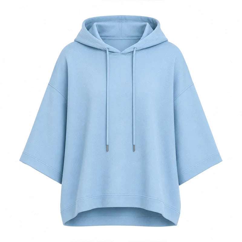 Women's Loose-Fitting Wide-Sleeved Sweatshirt