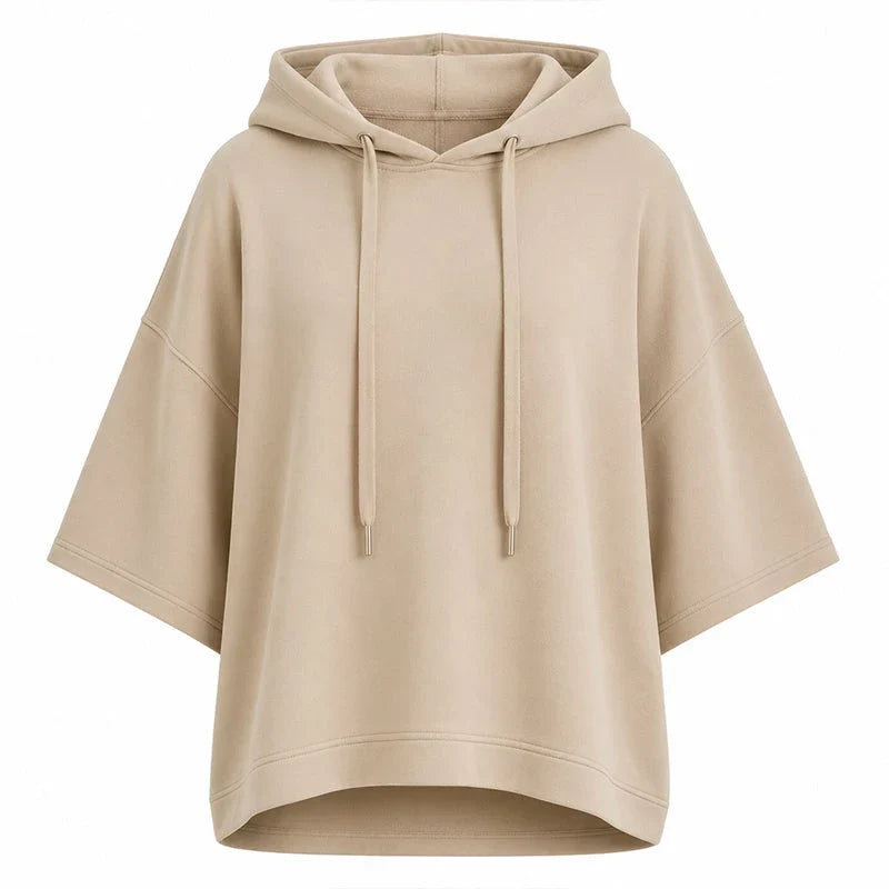 Women's Loose-Fitting Wide-Sleeved Sweatshirt