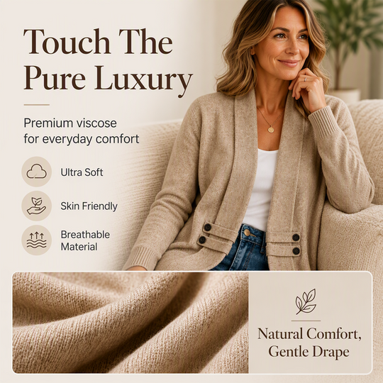 Women's Casual Double-Breasted Knit Cardigan