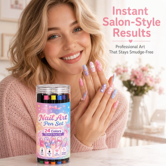 📢 LIMITED TIME 40% OFF! ⏰ 24 Colors Dual Ended Nail Art Pens Set – Dual-Tip Design, Smooth Ink Flow & Long Lasting Brilliance – Perfect for DIY Manicure ✨