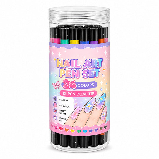 📢 LIMITED TIME 40% OFF! ⏰ 24 Colors Dual Ended Nail Art Pens Set – Dual-Tip Design, Smooth Ink Flow & Long Lasting Brilliance – Perfect for DIY Manicure ✨