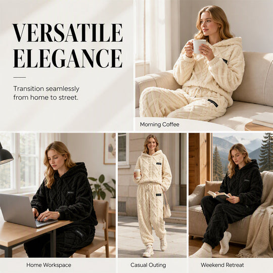 Embossed Geometric Plush Set – Timeless Comfort & Effortless Style For Every Occasion