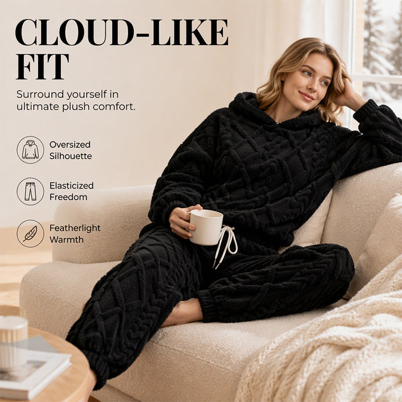 Embossed Geometric Plush Set – Timeless Comfort & Effortless Style For Every Occasion