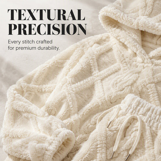 Embossed Geometric Plush Set – Timeless Comfort & Effortless Style For Every Occasion