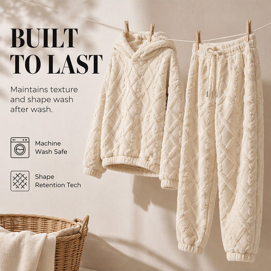 Embossed Geometric Plush Set – Timeless Comfort & Effortless Style For Every Occasion