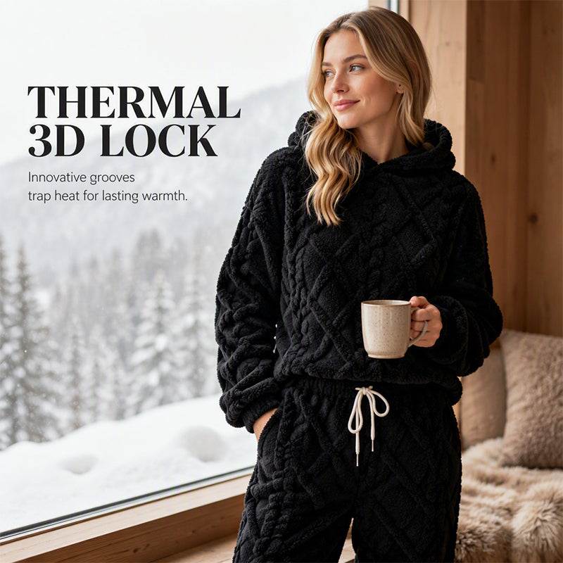 Embossed Geometric Plush Set – Timeless Comfort & Effortless Style For Every Occasion