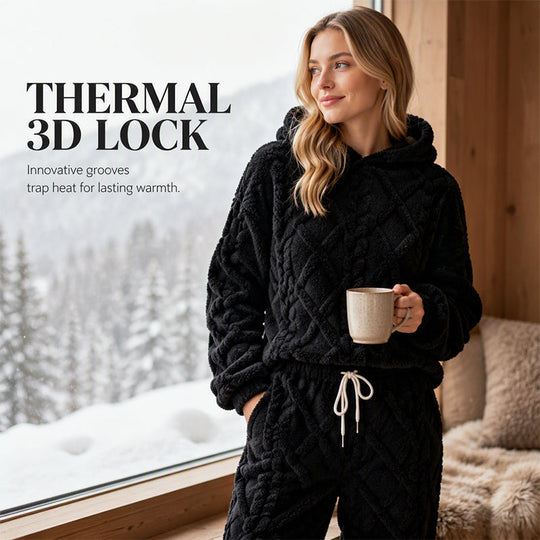 Embossed Geometric Plush Set – Timeless Comfort & Effortless Style For Every Occasion