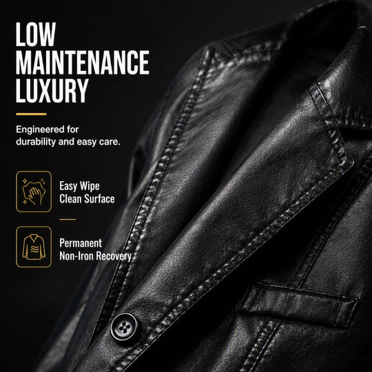✨ Premium Urban Style | Men's Tailored Slim-Fit PU Leather Jacket