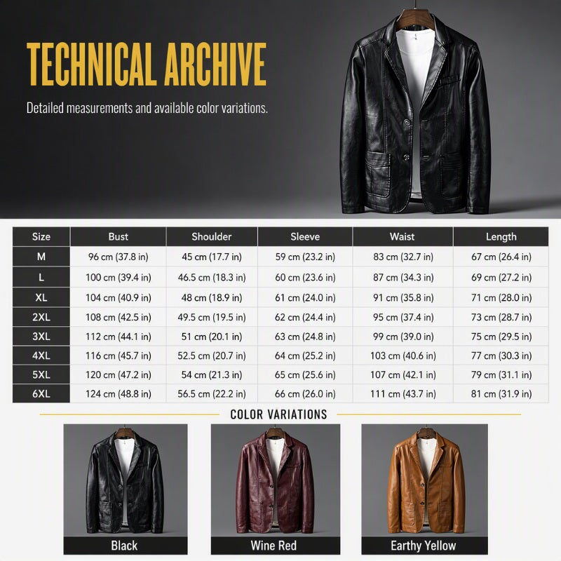 ✨ Premium Urban Style | Men's Tailored Slim-Fit PU Leather Jacket