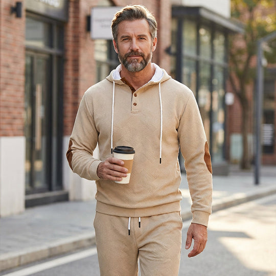 Men's Casual Hooded Tracksuit Set
