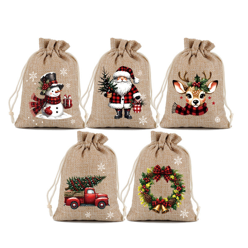 🎄 LIMITED-TIME 50% OFF! 🎁 Christmas Drawstring Gift Bags – Festive Santa & Reindeer Prints, Double Drawstring Closure & Durable Fabric – Holiday Cheer in Every Gift ✨
