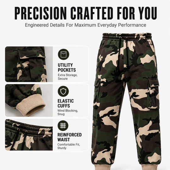 🔥 Utility Meets Comfort | Men's Camouflage Drawstring Cargo Pants