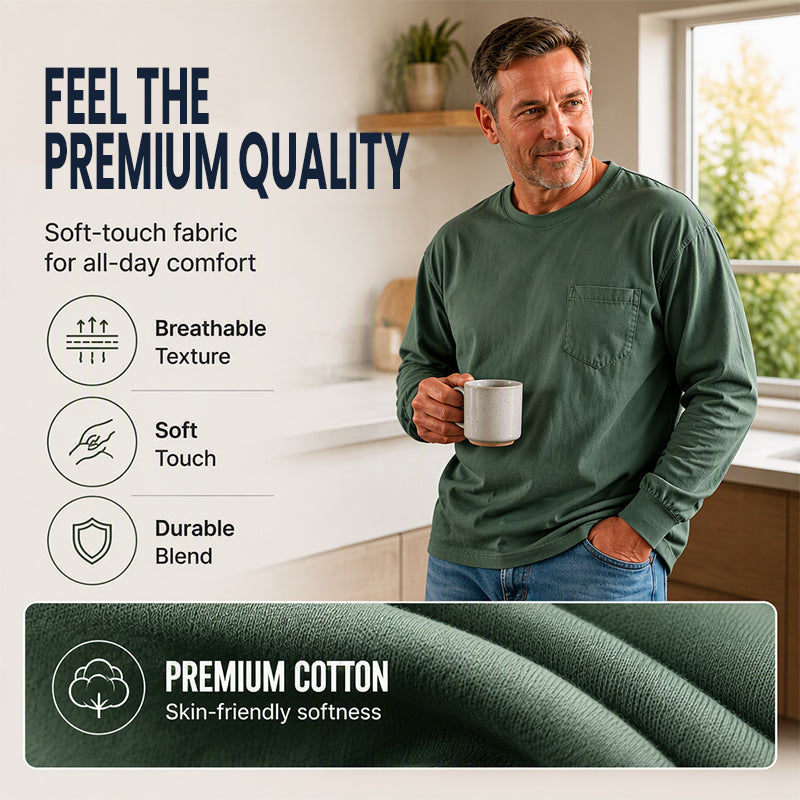 Bestseller🏆👕 Men's Loose-Fit Long Sleeve T-Shirt