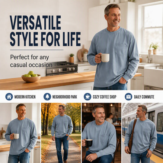 Bestseller🏆👕 Men's Loose-Fit Long Sleeve T-Shirt
