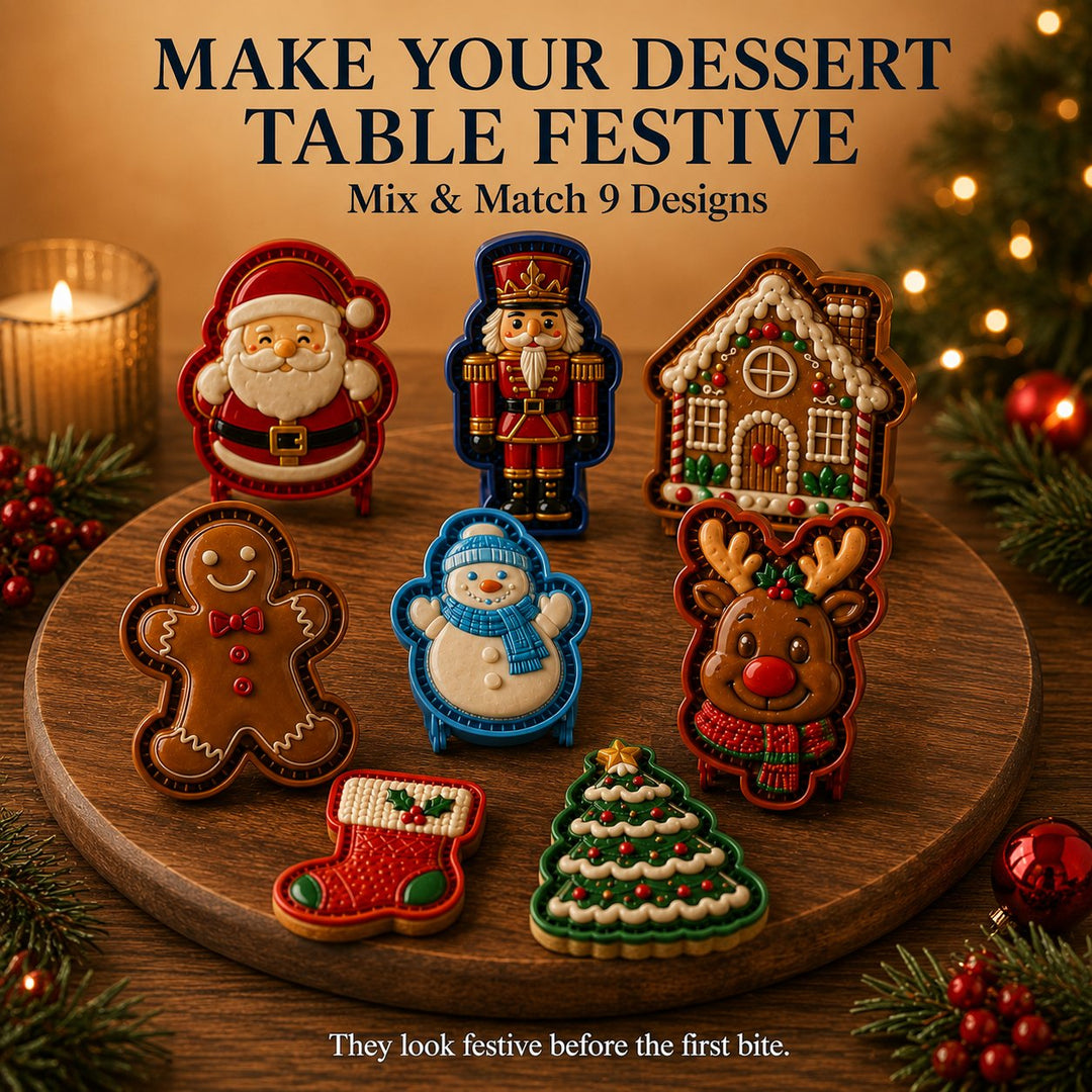 🎄🥧 Christmas Mini Pie Mold – Festive Press Maker for Santa, Gingerbread & Reindeer Pastries