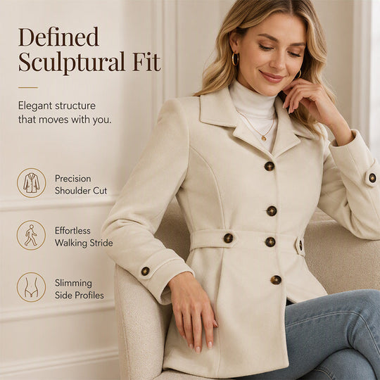 🧥 Cinched Waist, Polished Silhouette | Women's Belted Single-Breasted Coat ⚡ Free Shipping