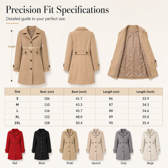 🧥 Cinched Waist, Polished Silhouette | Women's Belted Single-Breasted Coat ⚡ Free Shipping