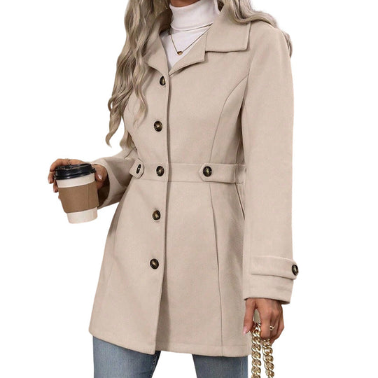 🧥 Cinched Waist, Polished Silhouette | Women's Belted Single-Breasted Coat ⚡ Free Shipping