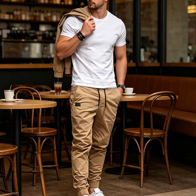 Men's Casual Drawstring Jogger Pants