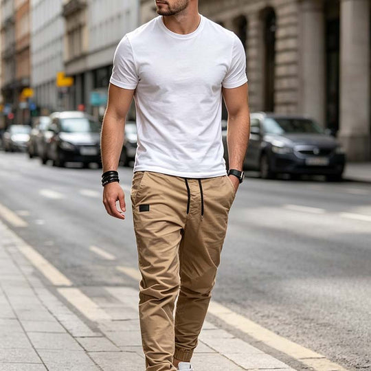 Men's Casual Drawstring Jogger Pants
