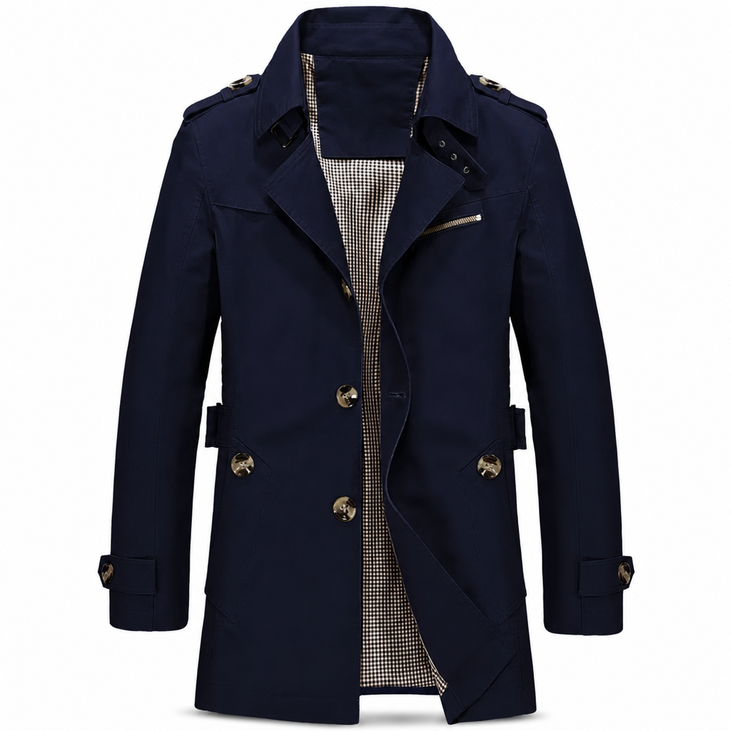 Men's Casual Pure Cotton Windbreaker Spring and Autumn Work Outerwear