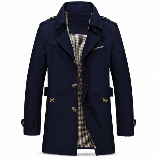 Men's Casual Pure Cotton Windbreaker Spring and Autumn Work Outerwear