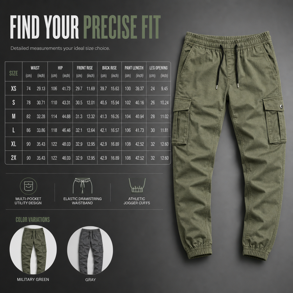 Lightweight Casual Cargo Pants Outdoor Hiking Joggers for Autumn and Winter Sports Running Training
