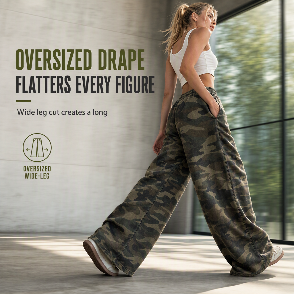 🖤 Black Friday Early Access: 40% OFF 🖤 Vintage Wash, Effortless Drape | Women's Oversized Wide-Leg Sweatpants