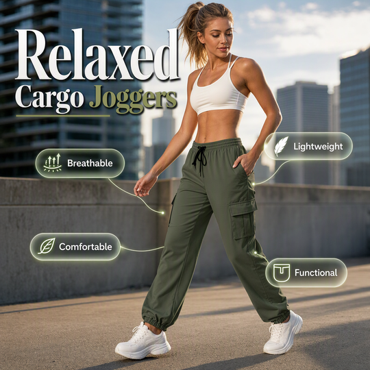 👖 More Pockets, Easy Everyday Movement | Women's Relaxed Cargo Joggers
